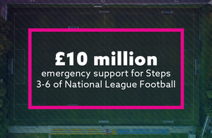 Government confirms £10 million emergency support for steps 3-6 of the National League system 